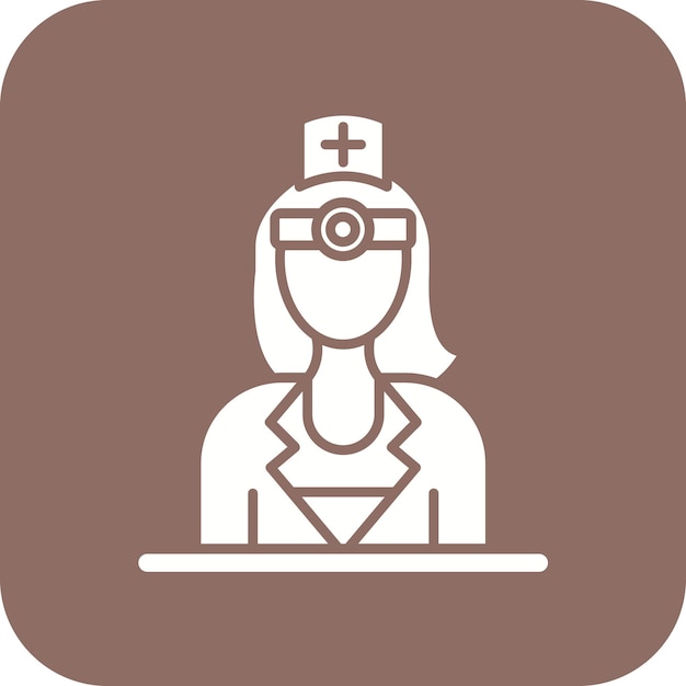 Oftalmólogo Imagen vectorial de icono femenino Puede utilizarse para el optometrista