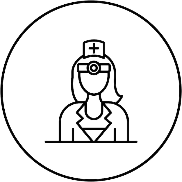 Oftalmólogo Imagen vectorial de icono femenino Puede utilizarse para el optometrista