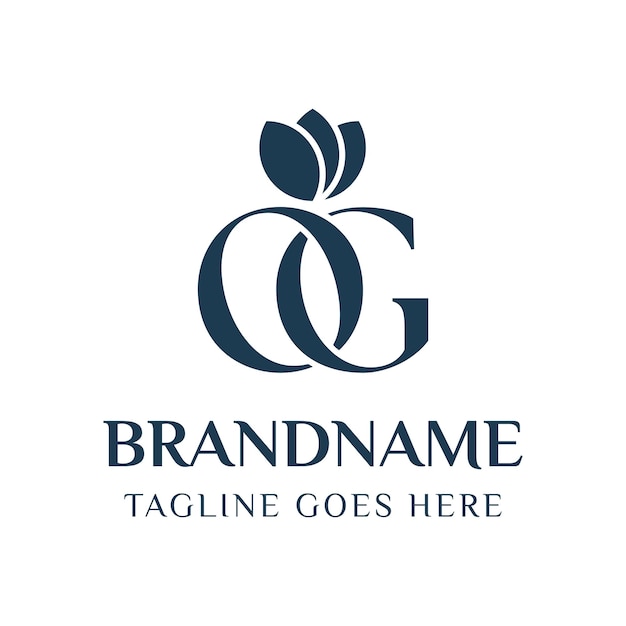 OG Beauty Letters Logotipo que simboliza el estilo sofisticado y la belleza atemporal