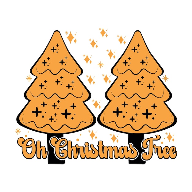 Oh árbol de Navidad pastel de navidad diseño de camiseta de árbol de Navidad