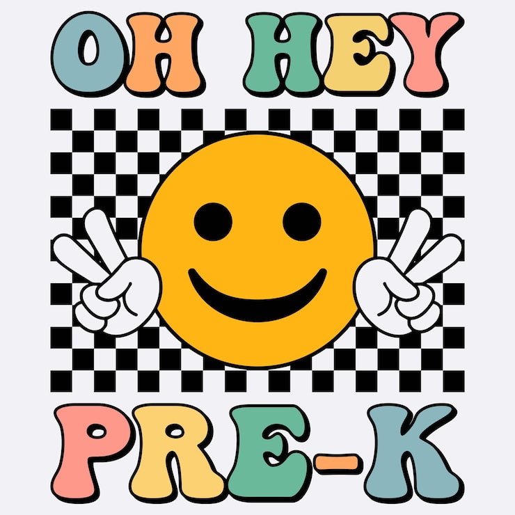 Vector oh hey prek sonríe de vuelta a la escuela pre k equipo de maestros niños camiseta