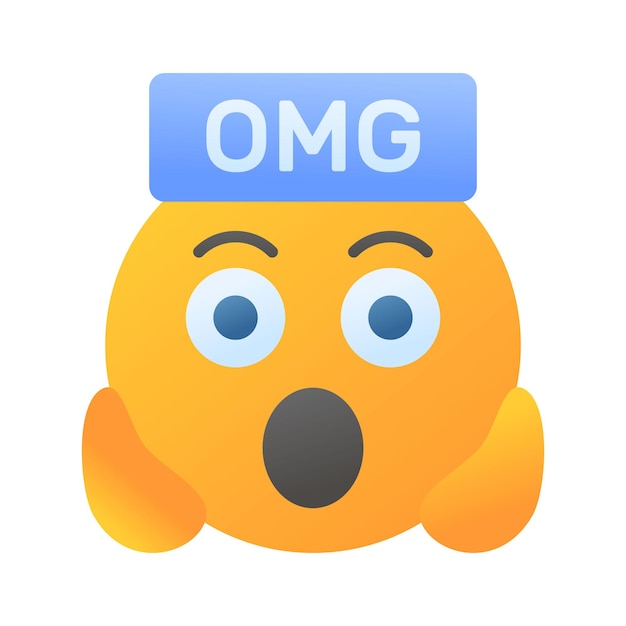 Oh mi Dios expresión emoji diseño vectorial vectorial editable