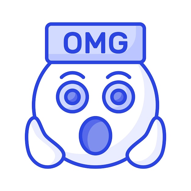 Oh mi Dios expresión emoji diseño vectorial vectorial editable
