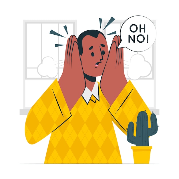 Oh, no hay ilustración de concepto