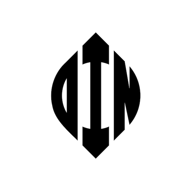OIN diseño de logotipo de letra de círculo con forma de círculo y elipse OIN letras de elipse con estilo tipográfico Las tres iniciales forman un logotipo de círculo OIN Emblema de círculo Abstracto Monograma Carta Marca Vector