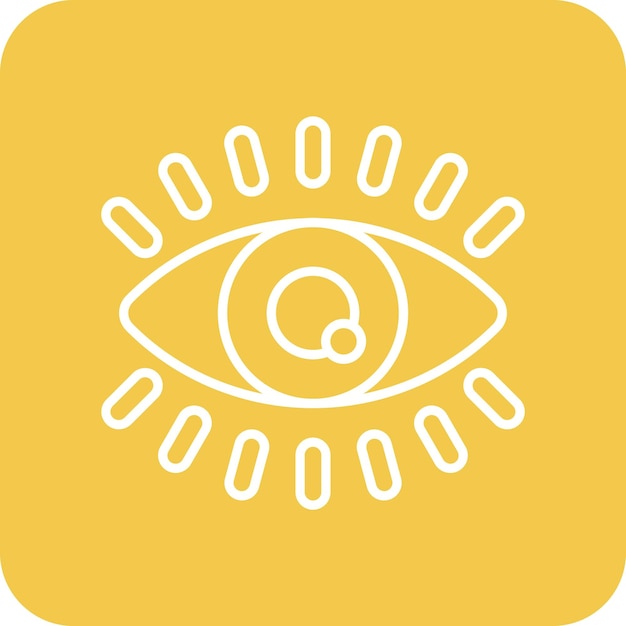 un ojo amarillo y gris con un fondo amarillo con la palabra ojo en él