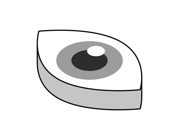 Ojo diseño isométrico icono Vector web ilustración 3d colorido concepto
