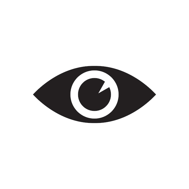 Ojo icono signo ilustración plana