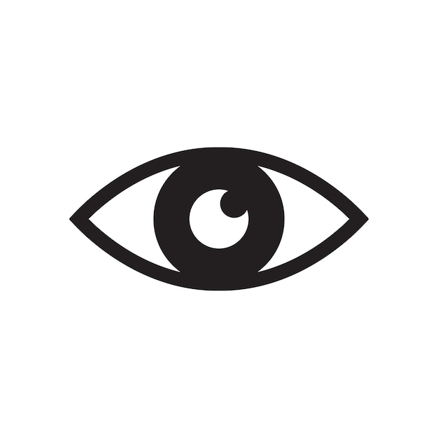 Ojo icono signo ilustración plana