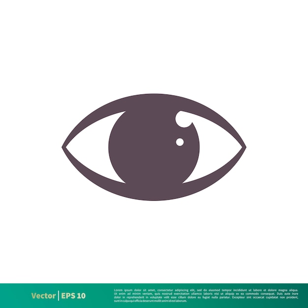 Ojo Icono Vector Logo Plantilla Ilustración Diseño Vector EPS 10