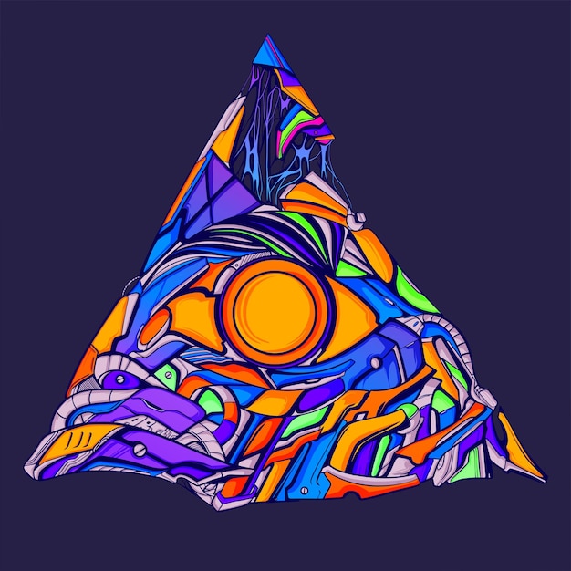 Ojo ilustración arte mural dibujo digital