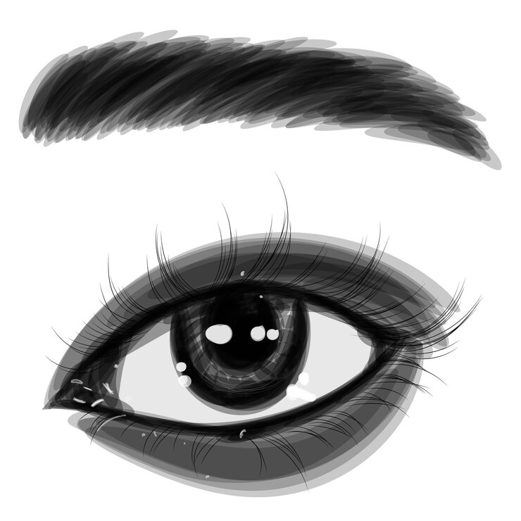 Vector ojo de niña hermosa