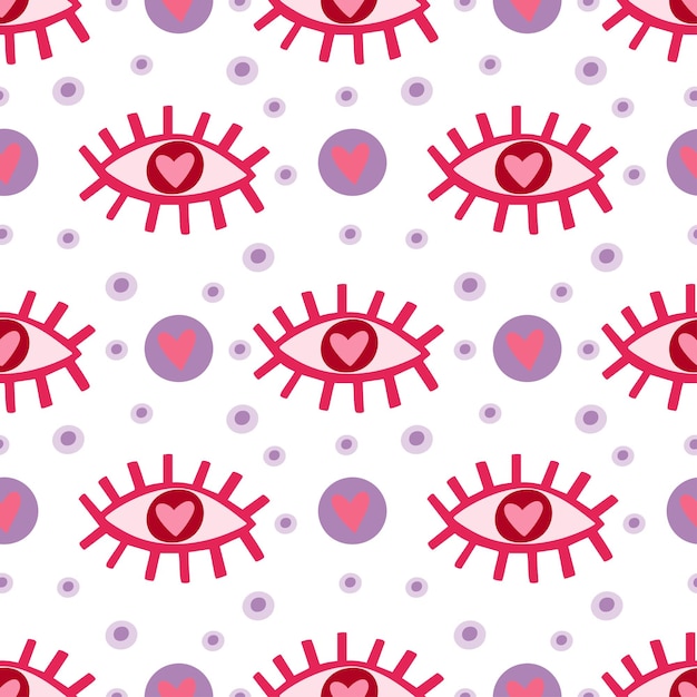 Ojos corazones día de San Valentín estilo escandinavo perfecto para la tela de embalaje papel textil