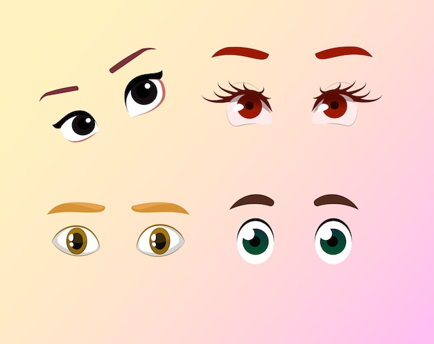 Vector los ojos de dibujos animados