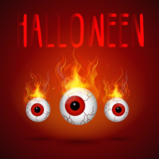 Vector ojos de fondo de halloween