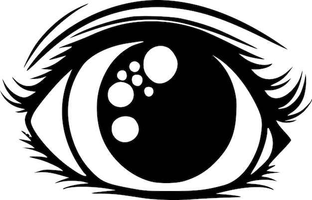 Vector ojos ilustración vectorial de silueta minimalista y simple