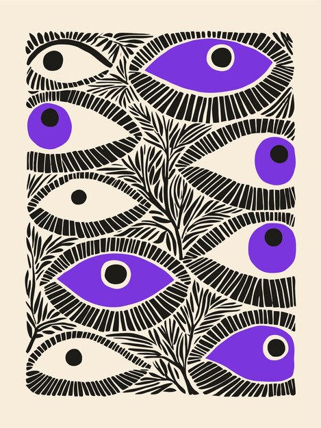 Los ojos locos Arte Pop Arte vectorial