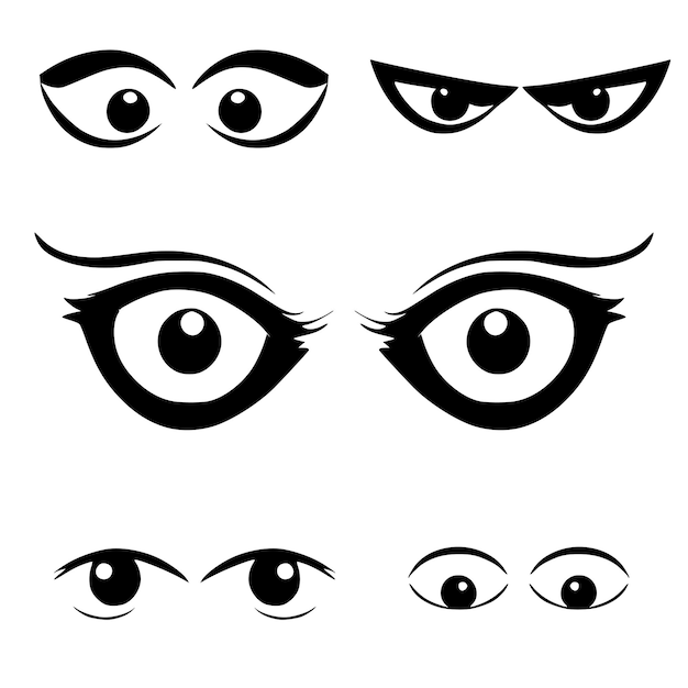 Vector ojos de personaje