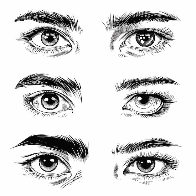 Vector ojos de personaje