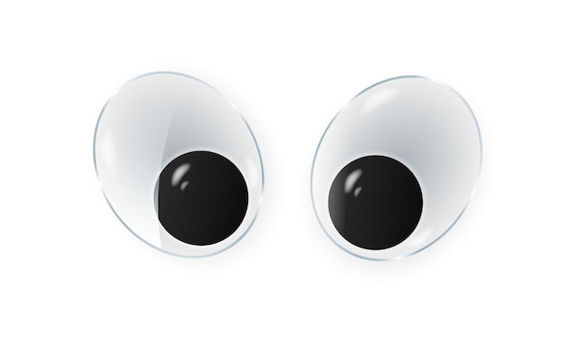 Ojos saltones para globos oculares de títeres de juguete dibujos animados ojos redondos brillantes aislados en vector blanco | Vector Premium Ojos saltones para globos oculares de títeres de juguete dibujos animados ojos redondos brillantes aislados en vector blanco | Vector Premium