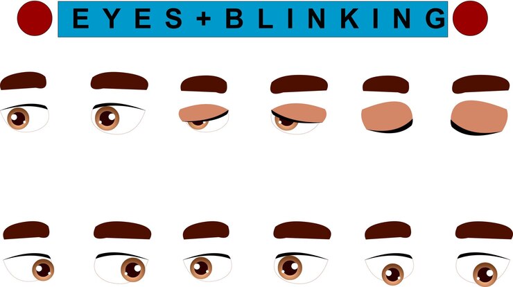 Vector ojos vectoriales y cejas con ojos parpadeando ojos hermosos ojos parpadeando ojos colección