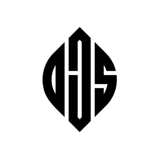 OJS diseño de logotipo de letras circulares con forma de círculo y elipse OJS letras elípticas con estilo tipográfico Las tres iniciales forman un logotipo de círculo OJS Círculo Emblema Monograma Abstracto Carta Marca Vector