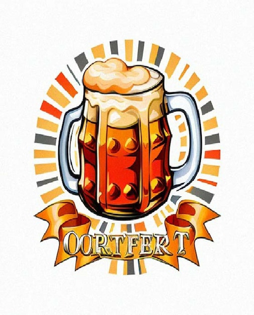 Vector oktoberfest 2d vector fondo blanco