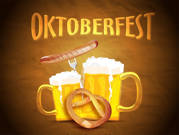 Oktoberfest banner o diseño de carteles