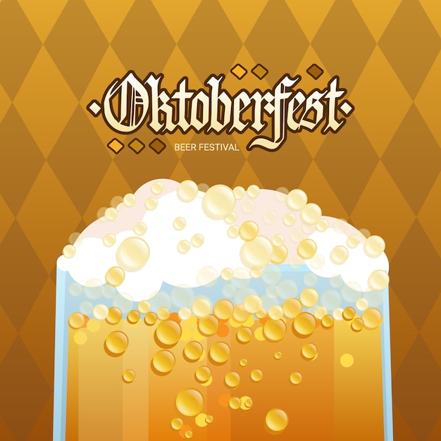 Oktoberfest beer glass festival holiday decoración banner