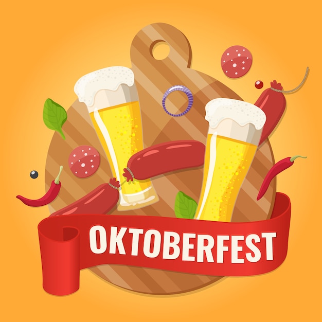 Oktoberfest, diseño tradicional del festival de la cerveza alemana