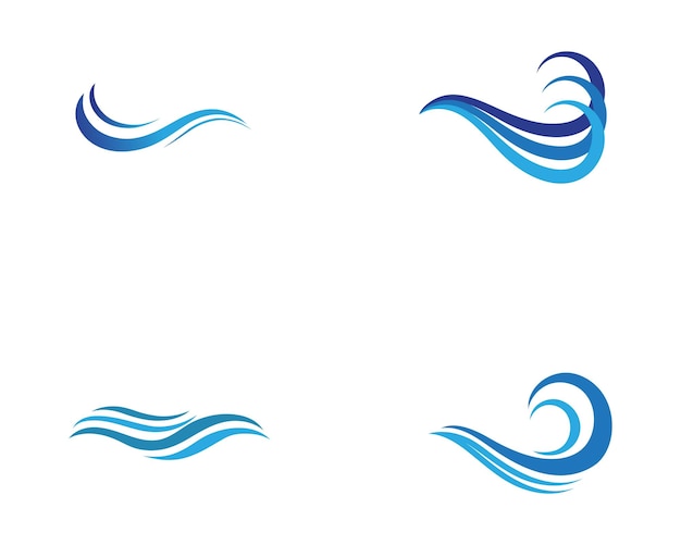 Ola agua logo playa vector