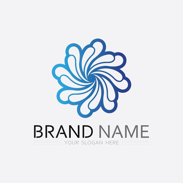 ola y agua logotipo de forma redonda aislada color azul superficie del mar océano río