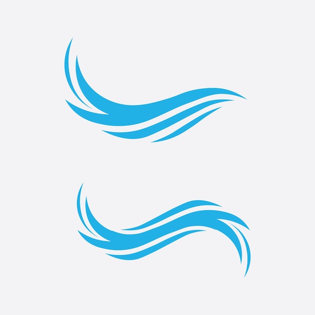 ola y agua logotipo de forma redonda aislada color azul superficie del mar océano río