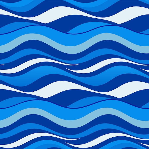 una ola azul con líneas blancas y ondas azules