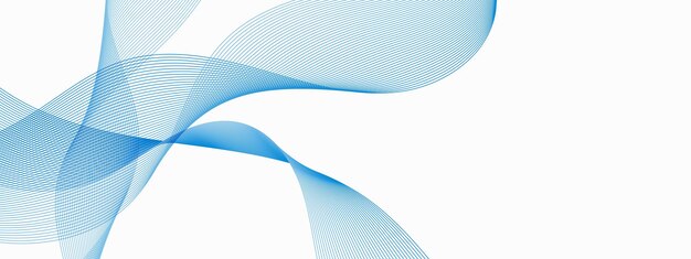 Ola azul Vector de flujo de onda abstracto Elemento de diseño abstracto