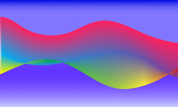 una ola de color arco iris se mueve a través de un fondo colorido