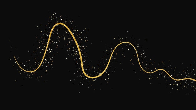 Una ola de confeti dorado y reluciente y polvo de estrellas.
