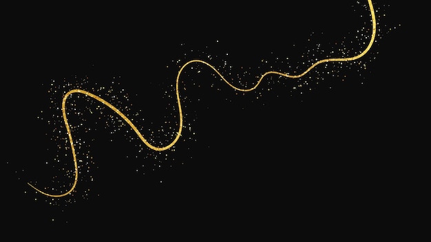 Una ola de confeti dorado y reluciente y polvo de estrellas.