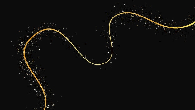 Una ola de confeti dorado y reluciente y polvo de estrellas.