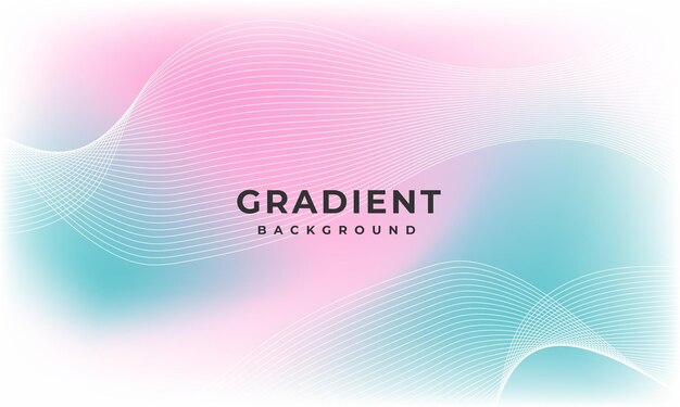 Ola con fondo de gradiente Rayas onduladas abstractas en un fondo de gradientes aisladas