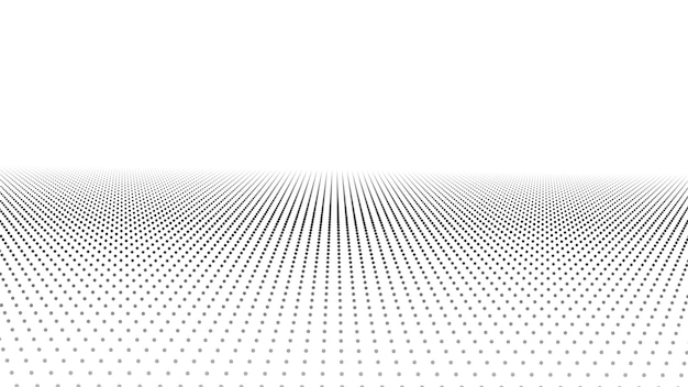 Ola futurista de puntos negros que se mueven suavemente sobre un fondo blanco Vector EPS10