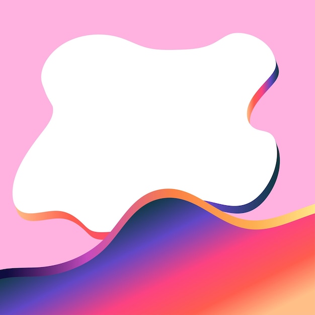 Una ola oceánica rosa y azul con un borde blanco.
