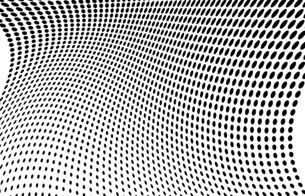 Ola de partículas Ola de punto futurista Ilustración vectorial Fondo abstracto con una onda dinámica Ola 3d