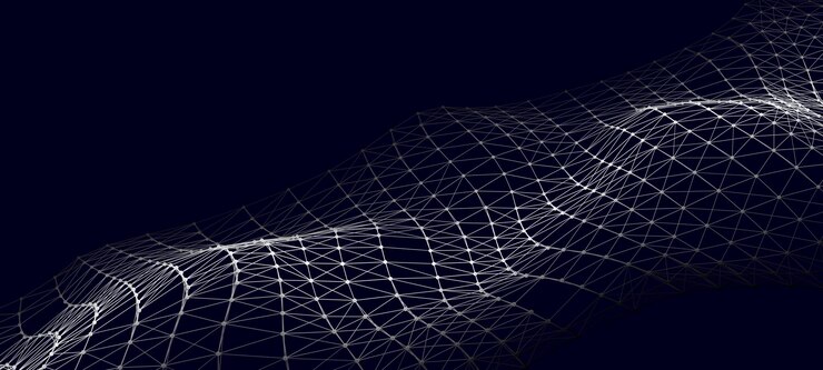 Vector ola tecnológica de transmisión de datos ilustración de vector 3d de fondo digital