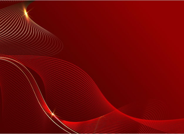 Las olas de lujo de oro rojo