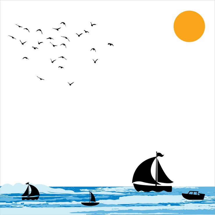 Vector olas de mar