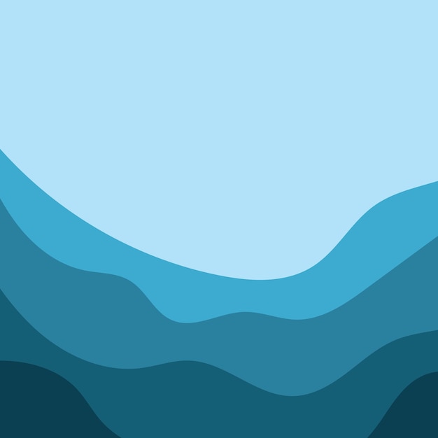 Olas del océano azul Icono de olas de silueta de mar abstracto Espuma de salpicaduras decorativas marinas Signo de agua Olas del mar Tormentas y clima en el mar Colección de vectores fondos de playa