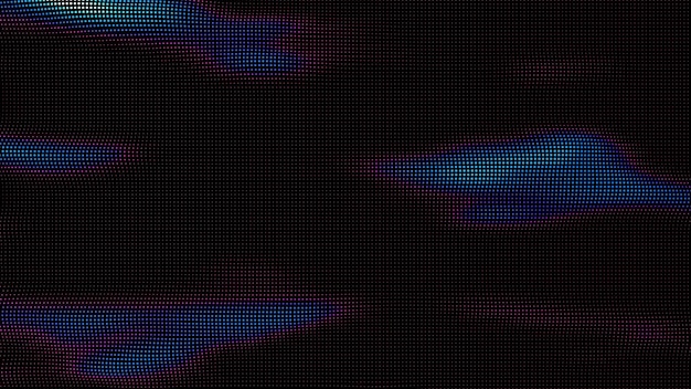 Vector olas de puntos coloridos salpicadura de datos digitales de matriz de puntos elemento de interfaz de usuario de falla suave futurista