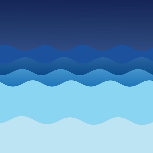 Las olas serenas del océano
