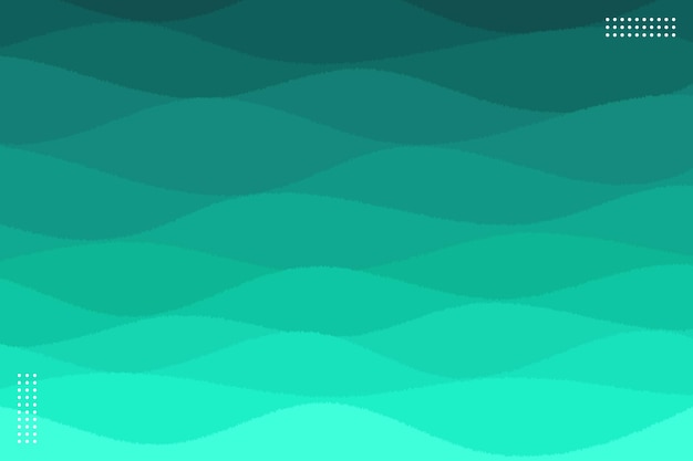 Olas verdes Ilustración de fondo abstracta